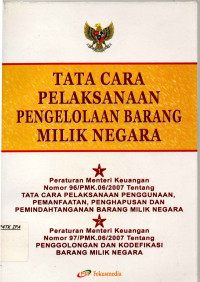 Image of TATA CARA PELAKSANAAN PENGELOLAAN BARANG MILIK NEGARA
