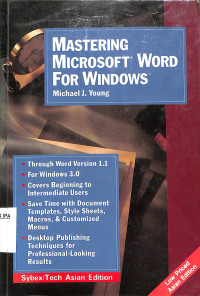 Image of Mastering Microsoft Word For Windows