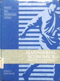 Image of Managerial Economics Analysis and Strategy