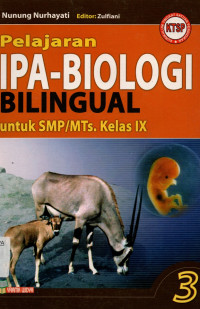 Image of Pelajaran IPA Biologi Bilingual untuk SMP/MTS kelas IX Jilid 3