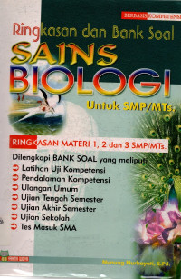 Image of ringkasan dan bank soal sains biologi untuk SMP/MTS ringkasan materi 1,2,3