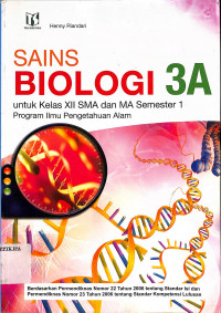 Image of Sains Biologi 3A Untuk Kelas XII SMA dan MA Semester 1 Program Ilmu Pengetahuan Alam