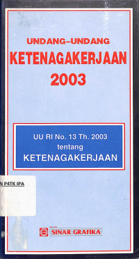 Image of UNDANG UNDANG KETENAGAKERJAAN 2003